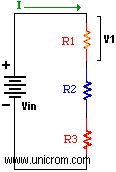 Ley de divisi�n de tensiones: circuito original - Electr�nica Unicrom