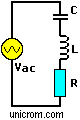 Circuito RLC (resistencia, bobina, condensador) serie  -  Electr�nica Unicrom