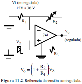 Referencia de voltaje autoregulada con amplificador operacional 741 - Electrónica Unicrom