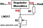 Regulador monol�tico de salida variable: LM117, LM217, LM317 - Electr�nica Unicrom