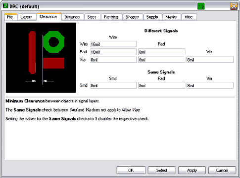 Distancia entre pistas, v&iacute;as y pads en Eagle Layout Editor - Electr&oacute;nica Unicrom