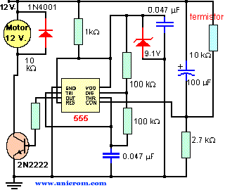 Control de temperatura ambiente con 555 - Electrónica Unicrom