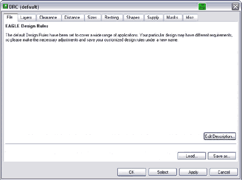 Reglas de dise&ntilde;o para el Eagle Layout Editor - Electr&oacute;nica Unicrom 